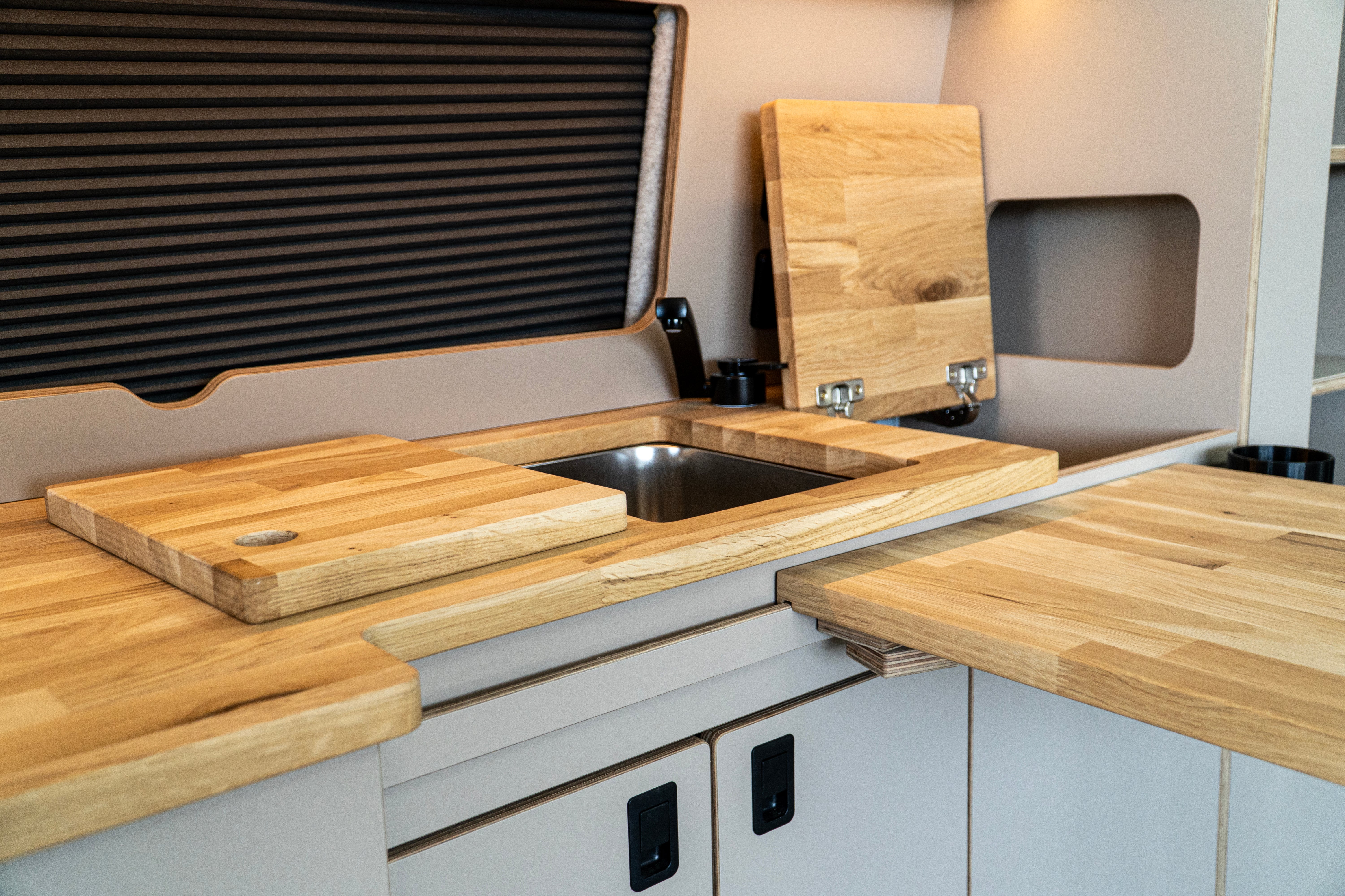 Ford Transit Slimline 130 Campervan Kitchen interior