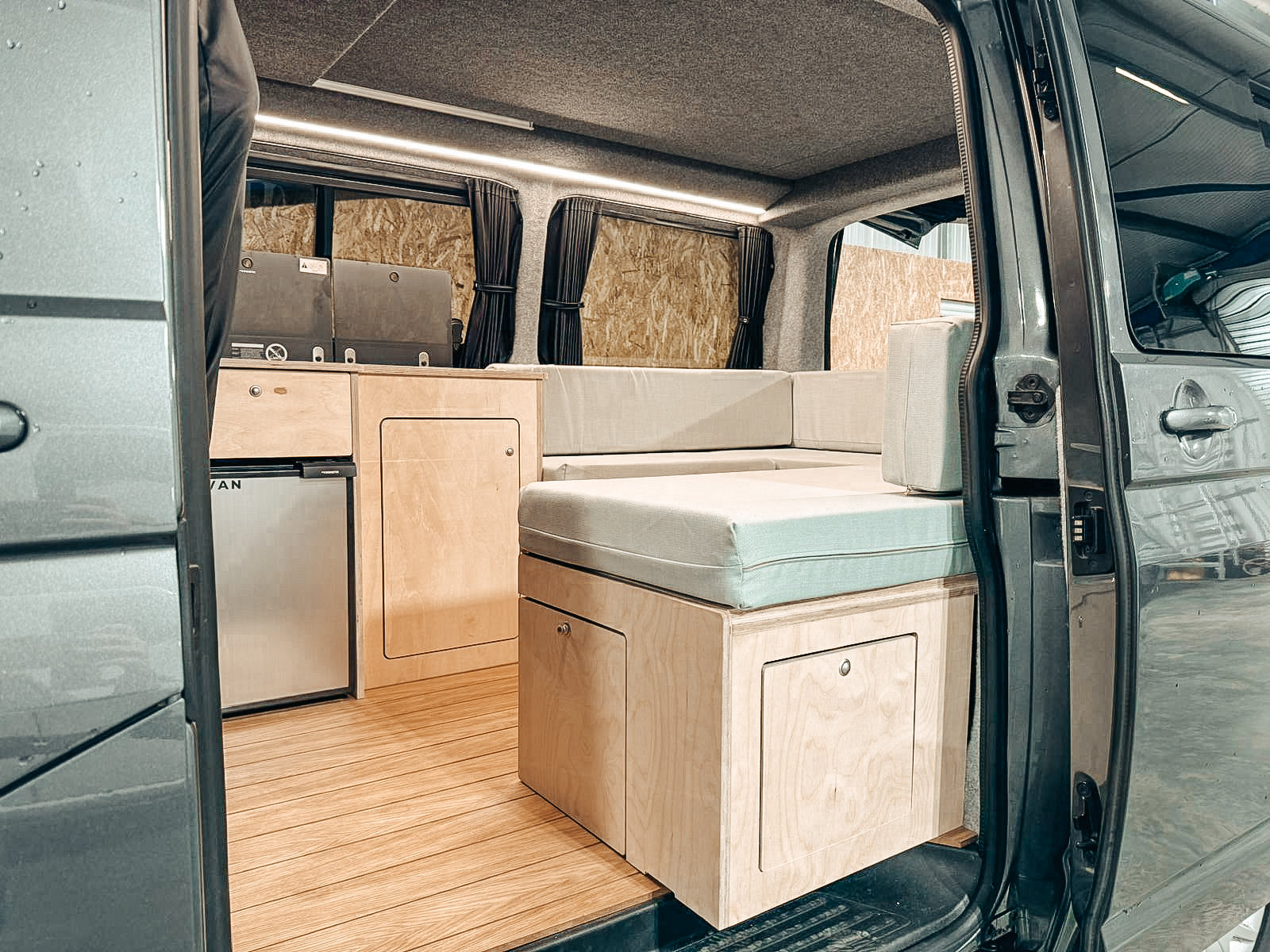 Plain Ply U Shaped Campervan Interior