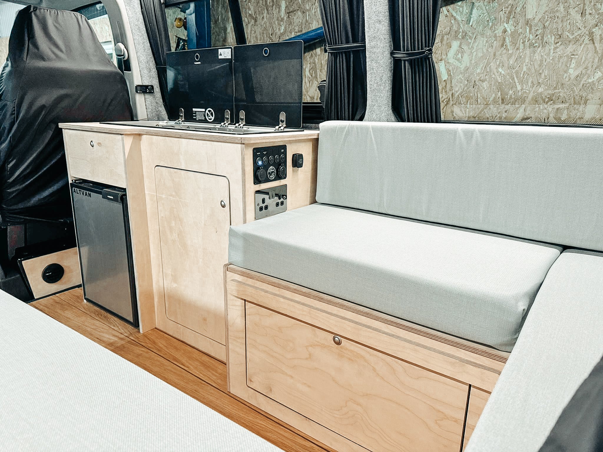 Plain Ply U Shaped Campervan Interior