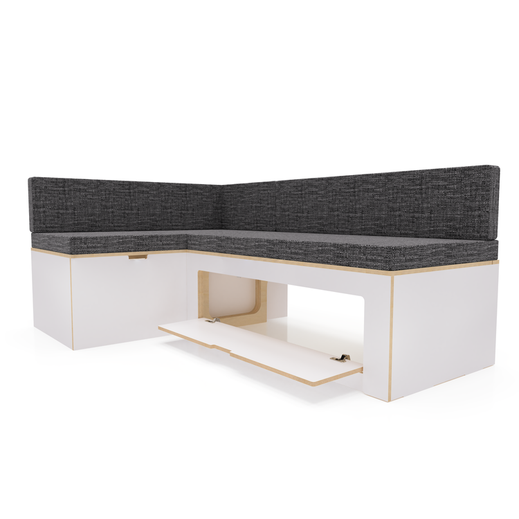 Low Height Laminated L Shaped Universal Bed