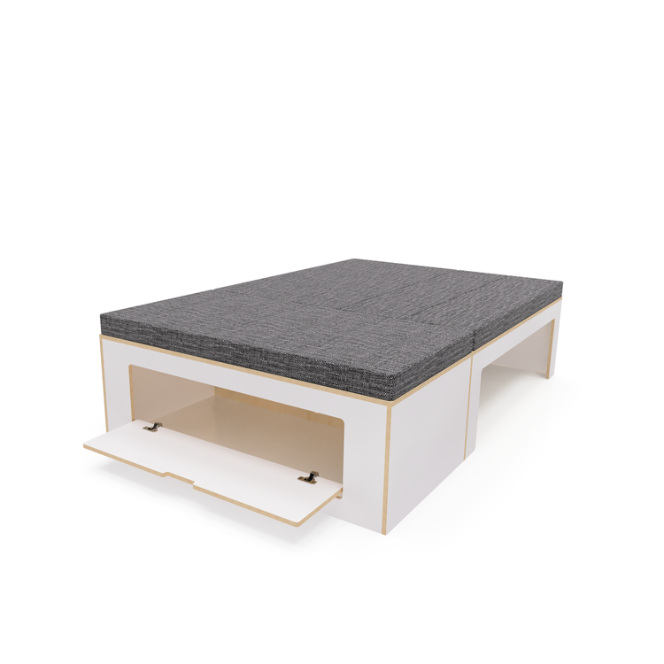 Low Height Laminated L Shaped Universal Bed