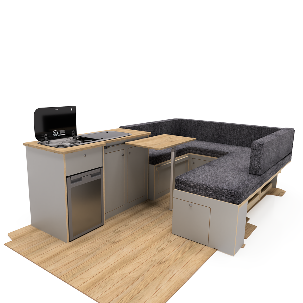 U Shaped Campervan Interior