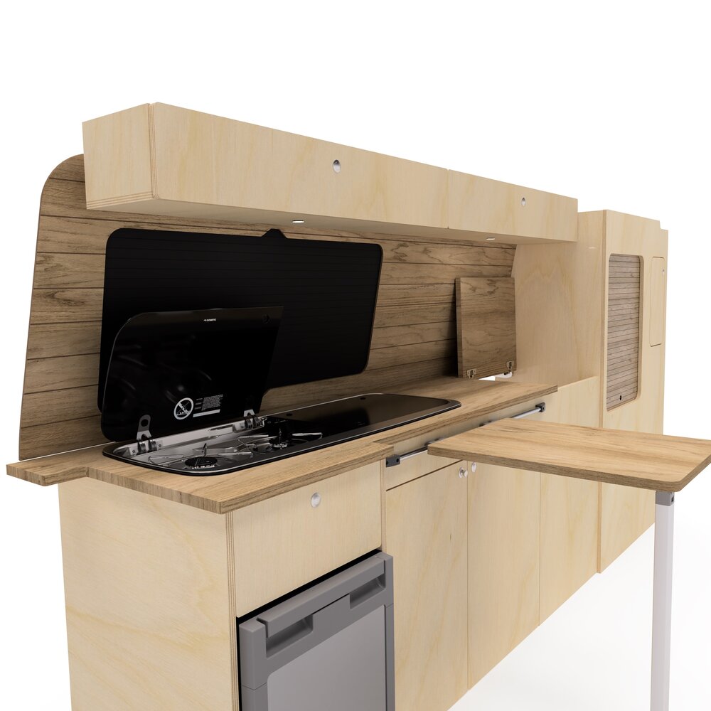 VW T5/T6 Plain Birch Ply Campervan Kitchen Interior Unit