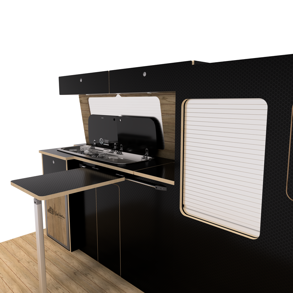 Square Backed Buffalo Universal Campervan Kitchen Interior Unit