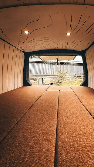THE PLY GUYS TORRIDON: Unequal Split Bed With Sliding Storage/ Cook Station