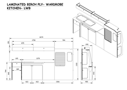 Square Backed Buffalo Universal Campervan Kitchen Interior Unit